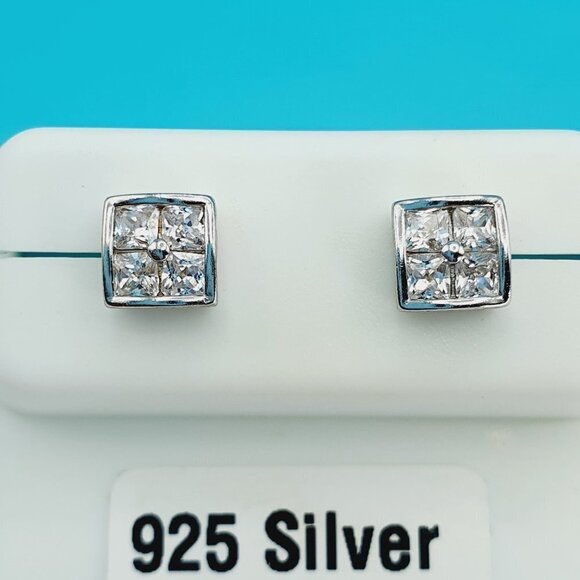 "925 Sterling Silver CZ Beautiful Earrings for Women, 1USPAR4198 - Picture 1 of 11
